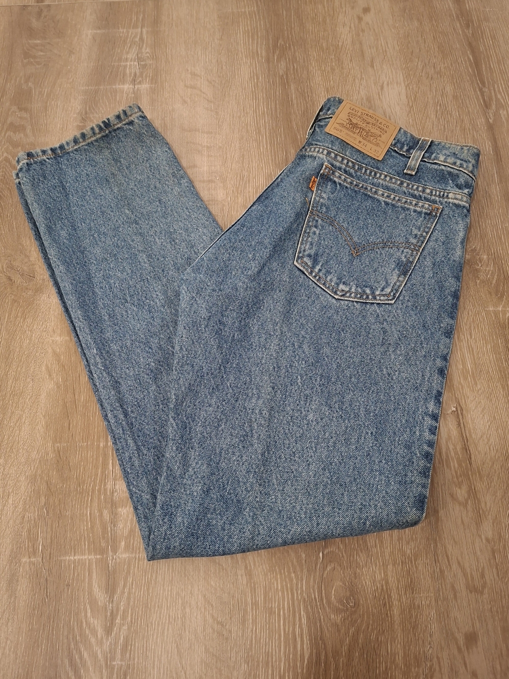 Vintage Levi's 505 Orange Tab Jeans Men's 34x32 Medium Wash 1996